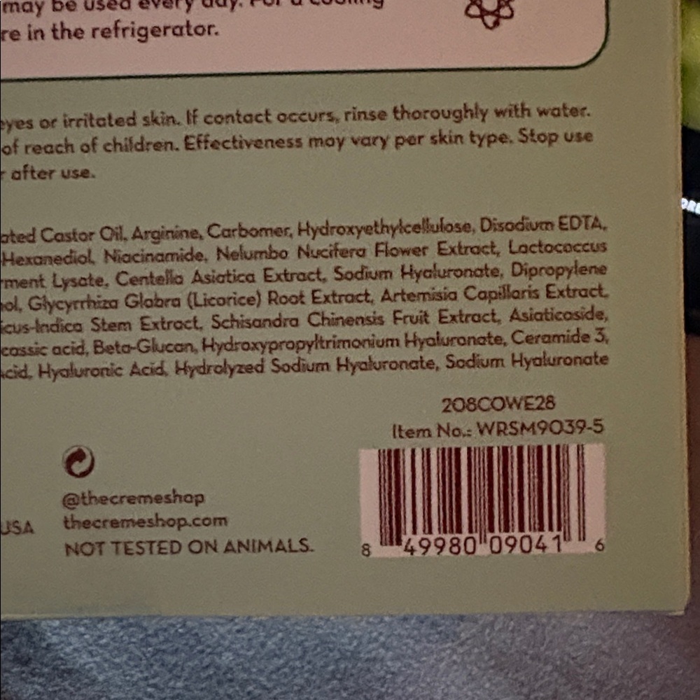 The Crème Shop Winter Remedy Sheet Mask Set. 5 pc. NEW in box! - Picture 5 of 5